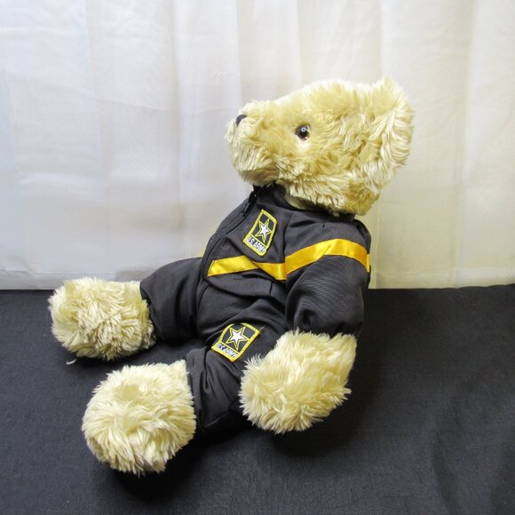 US Army Bear Forces of America Bear Plush Black Gold PT Fitness Windbreaker 1989 - Picture 7 of 11